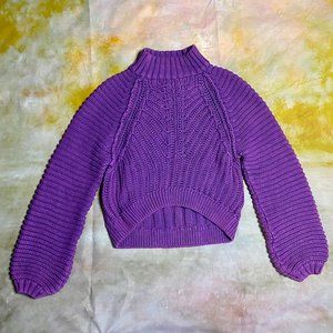 NWOT Free People Women’s Sweetheart Sweater Glowing Orchid Purple Pink Small